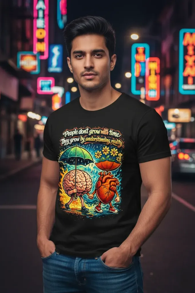 Thought-Provoking Graphic T-Shirt – Mind & Heart Design