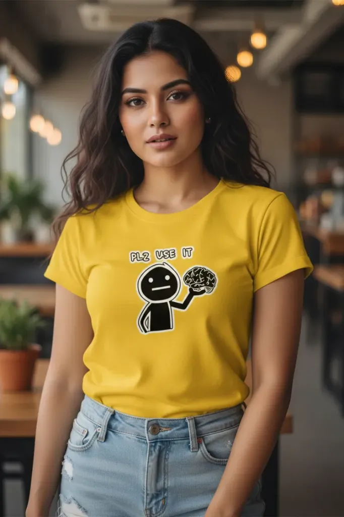 Please Use Your Brain Funny Graphic T-Shirt