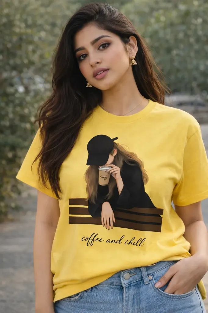 Women Coffee and Chill Graphic T-Shirt