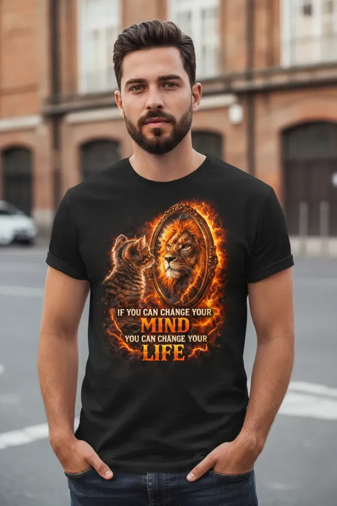 “If You Can Change Your Mind, You Can Change Your Life” Motivational Graphic T-Shirt