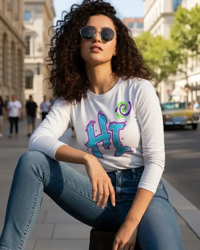 Hi Graffiti Style Premium Full-Sleeve Pure Cotton Tee