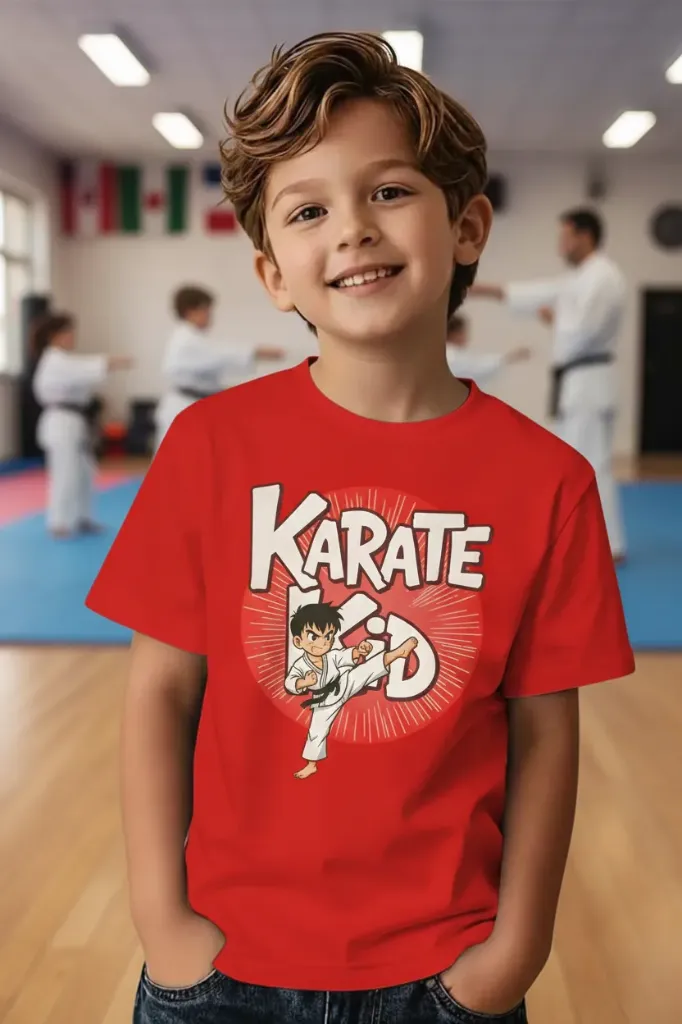 Karate Kid Red Graphic Kids T-Shirt (2 - 4 Yrs)