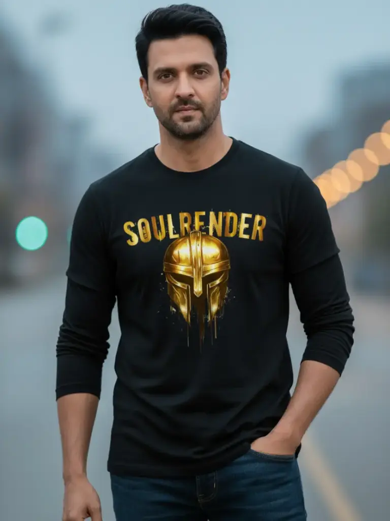 Soulrender Warrior Helmet Premium Full-Sleeve Pure Cotton Graphic Tee