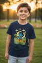 Little Krishna Melody Navy Blue Kids T-Shirt