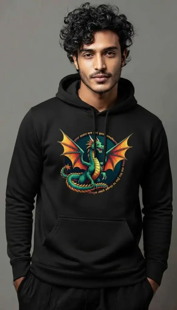 My Scars Are My Strength Dragon Graphic Premium Hoodie