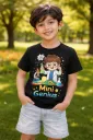 Mini Genius Black Boy Kids T-Shirt