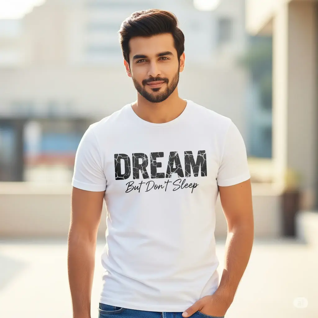 Dream But Don’t Sleep Premium Pure Cotton Motivational T-Shirt