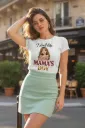 I Don’t Like Mama’s Boy White Regular Fit T-Shirt – Graphic Tee for Women