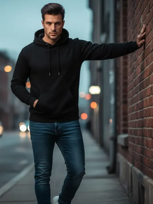 Classic Black Premium Hoodie – Minimalist Streetwear Essential