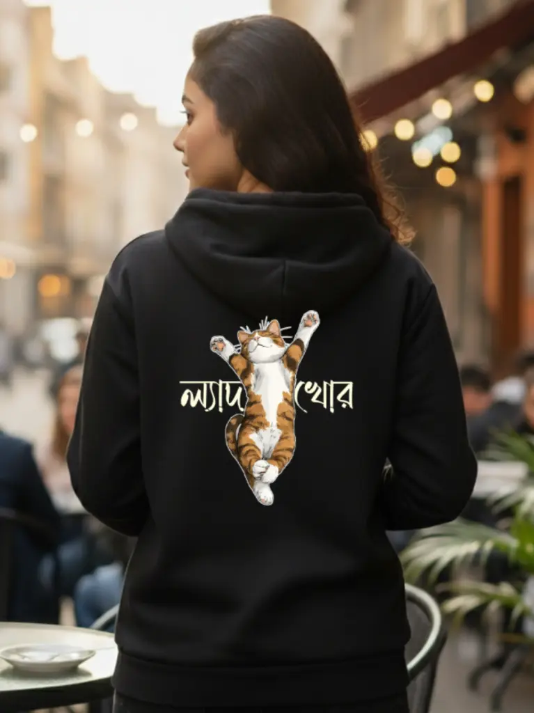 [Tshirt_FS_099041] Bengali Cat Cling Hoodie – Cute Graphic Streetwear (S)