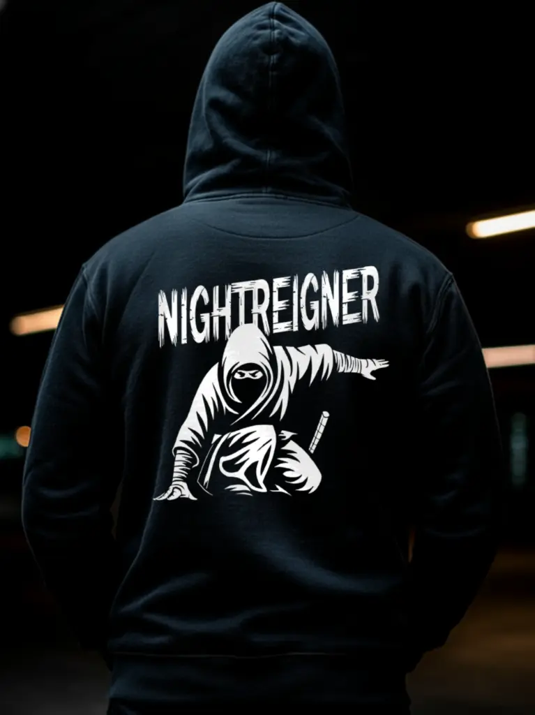 [Tshirt_FS_099253] NIGHTREIGNER Stealth Ninja Hoodie – Bold Warrior Streetwear (S)