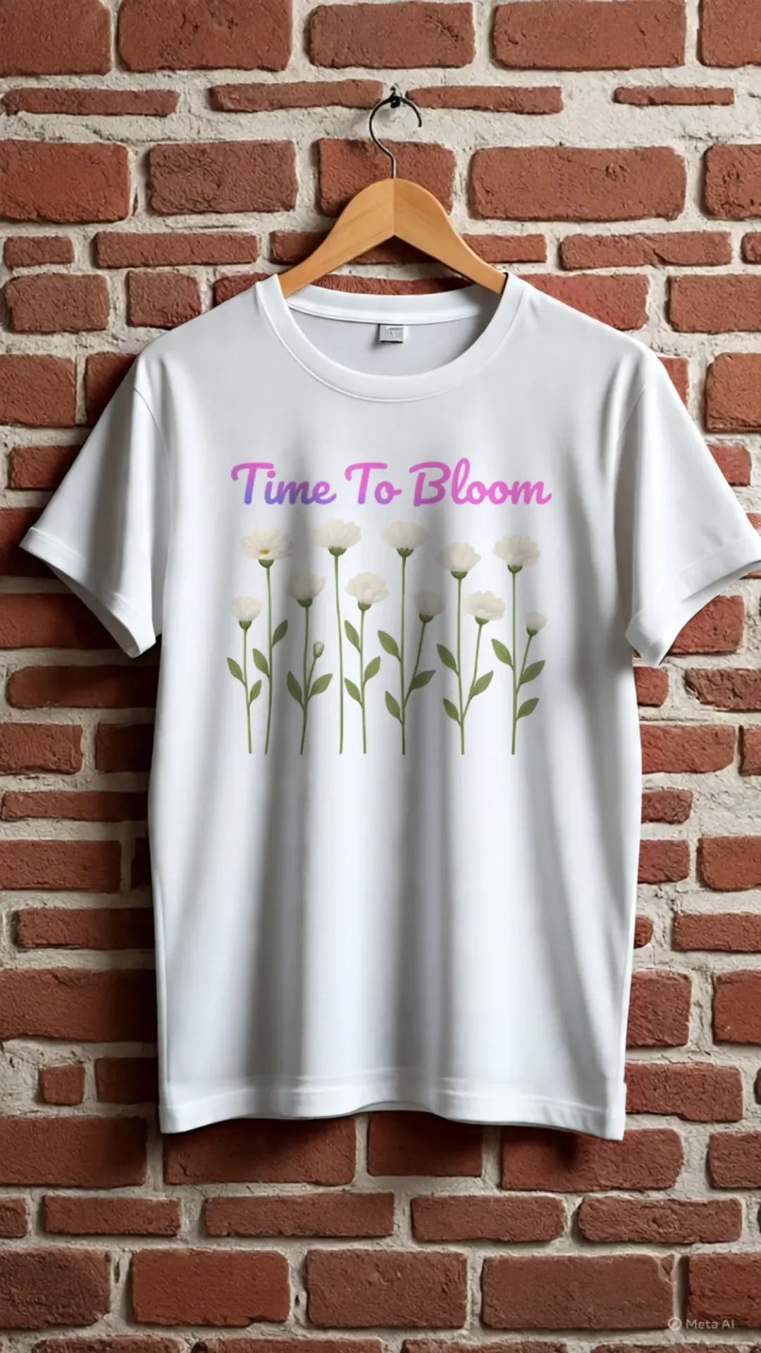 “Time To Bloom” Floral Graphic T-Shirt for women