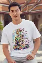 Oversized Graphic T-Shirt with Vibrant Buddha Art