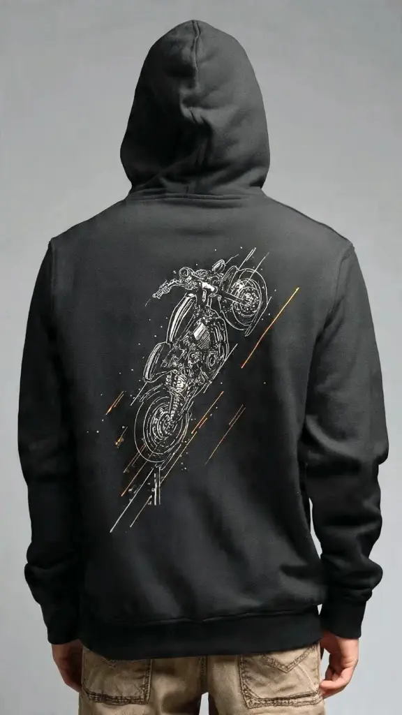 Moto Blaze Graphic Hoodie for Men